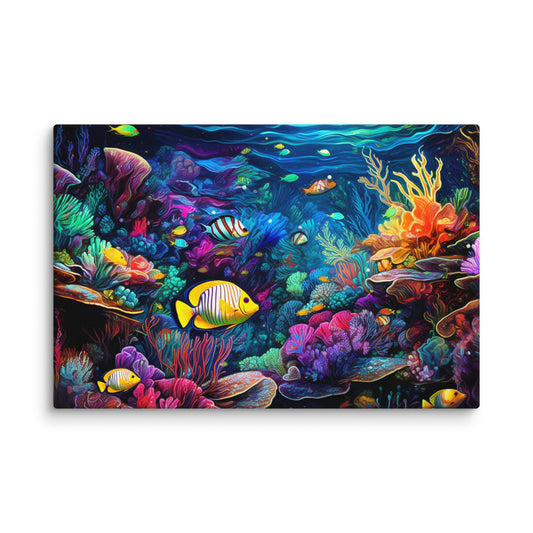 Canvas Colorful Underwater Ocean