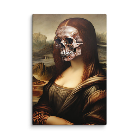 Canvas Skull Face Mona Lisa