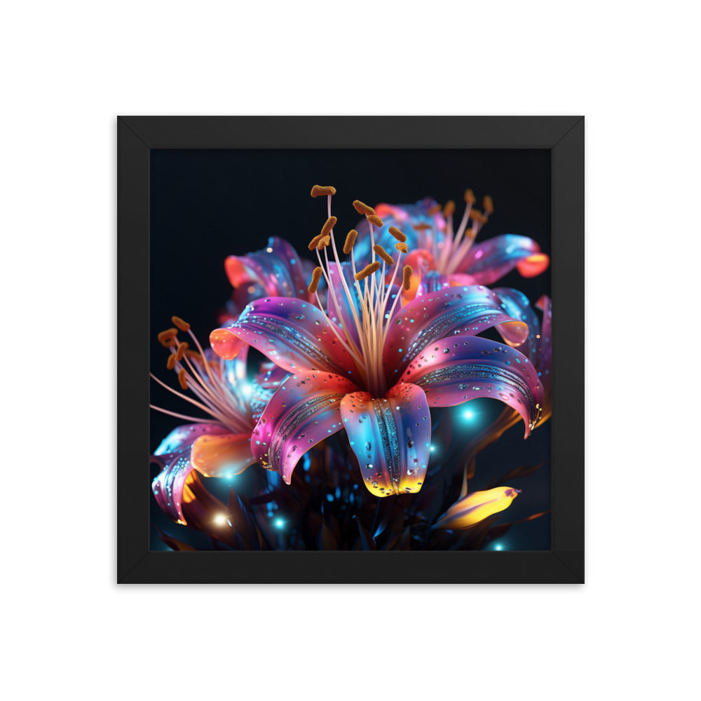 Framed Poster Lily Flower