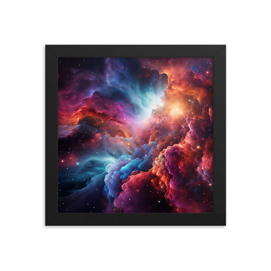 Framed Poster Colorful Nebula Cloud
