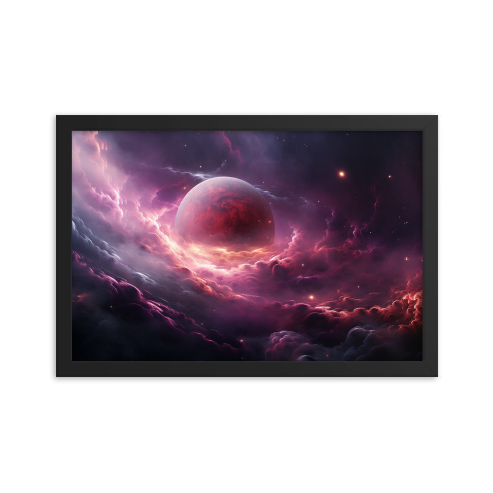 Framed Poster Nebula Cloud Planet