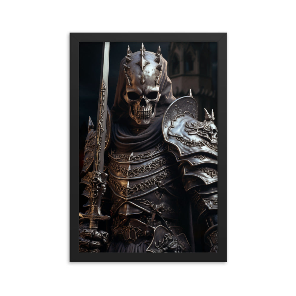 Framed Poster Skull Armor Knight