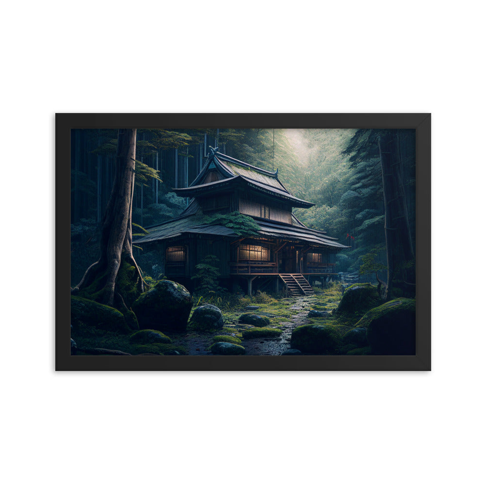Framed Poster Desolate Japanese Hut