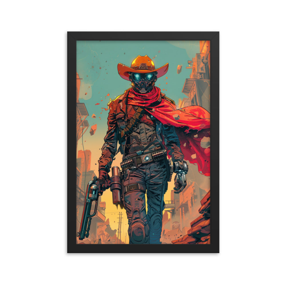 Framed Poster Cyborg Gunslinger