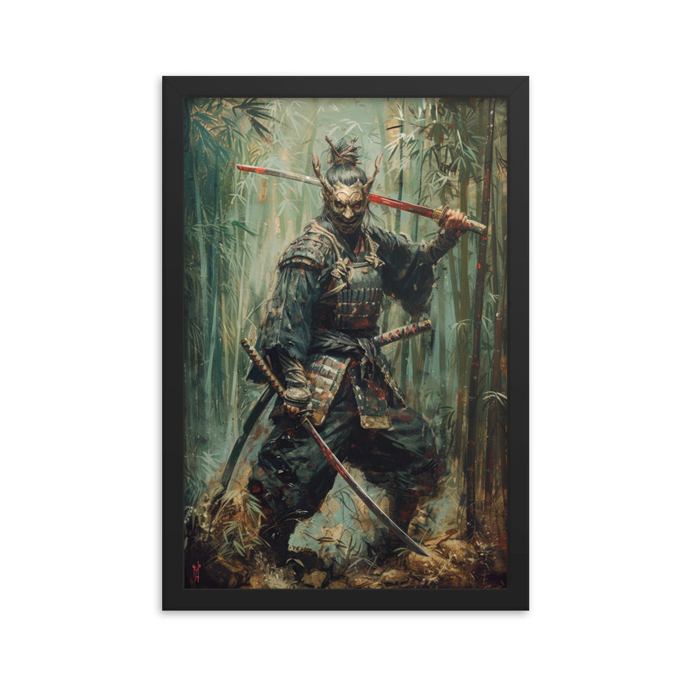 Framed Poster Samurai Portrait