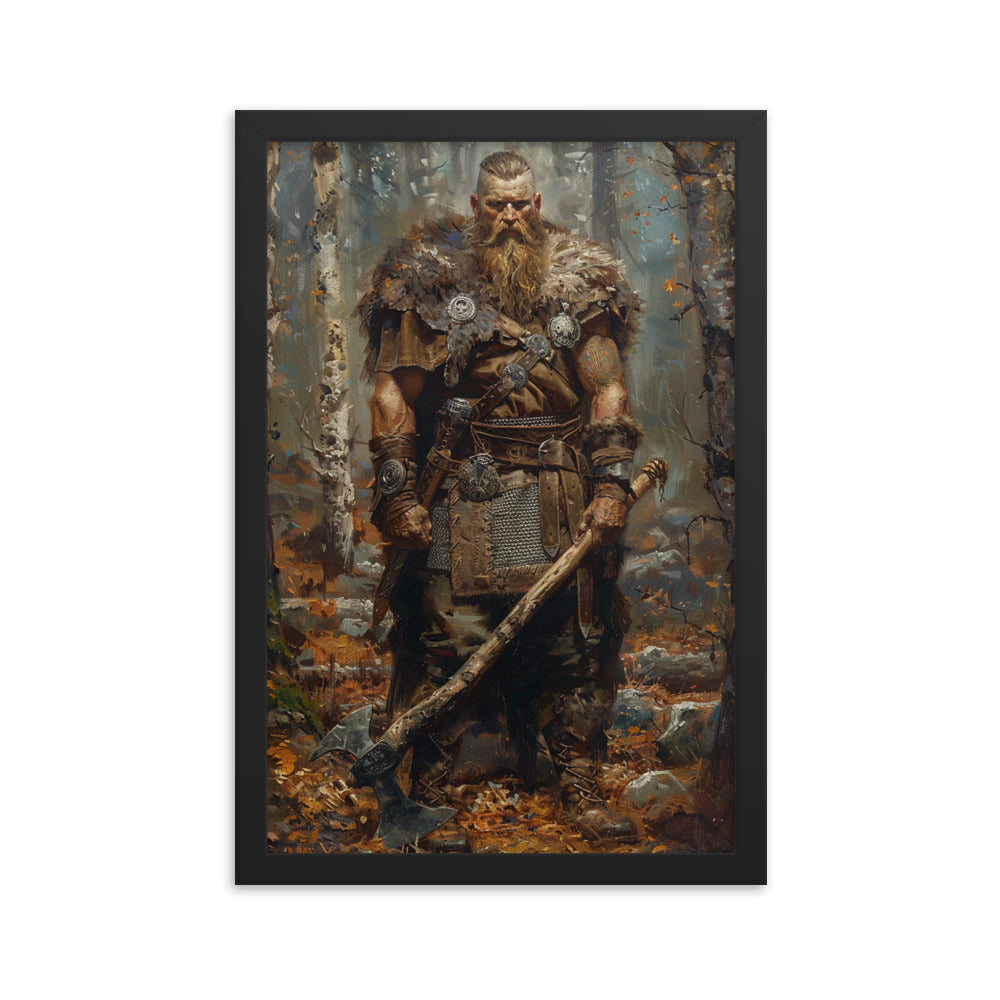 Framed Poster Viking Portrait