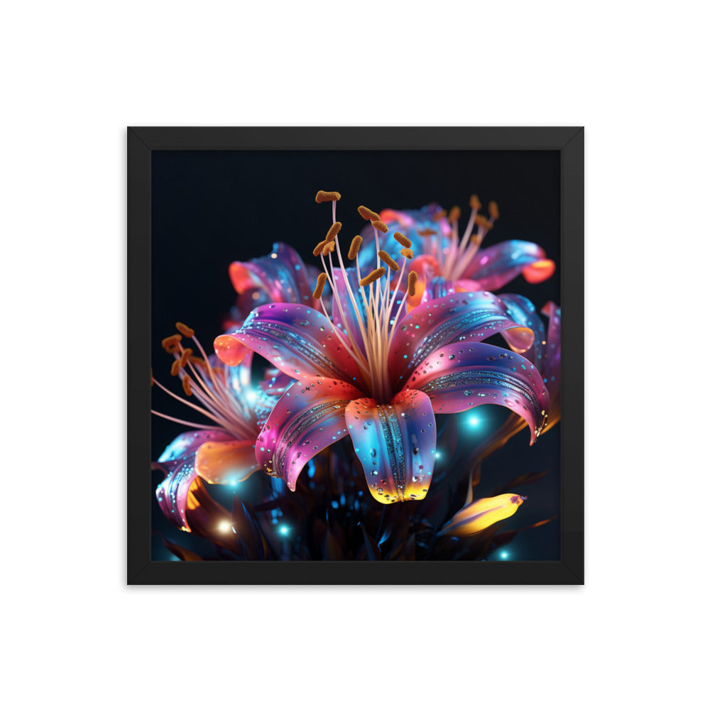 Framed Poster Lily Flower