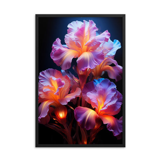 Framed Poster Iris Flower