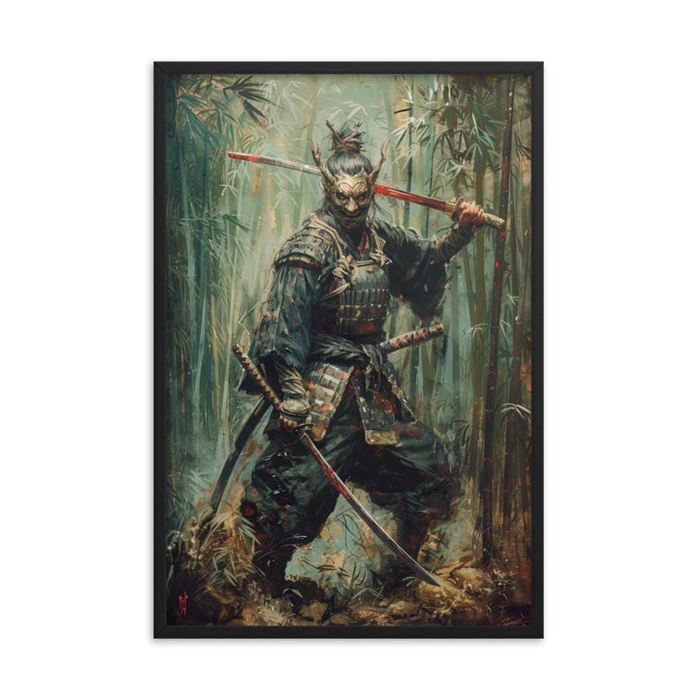 Framed Poster Samurai Portrait