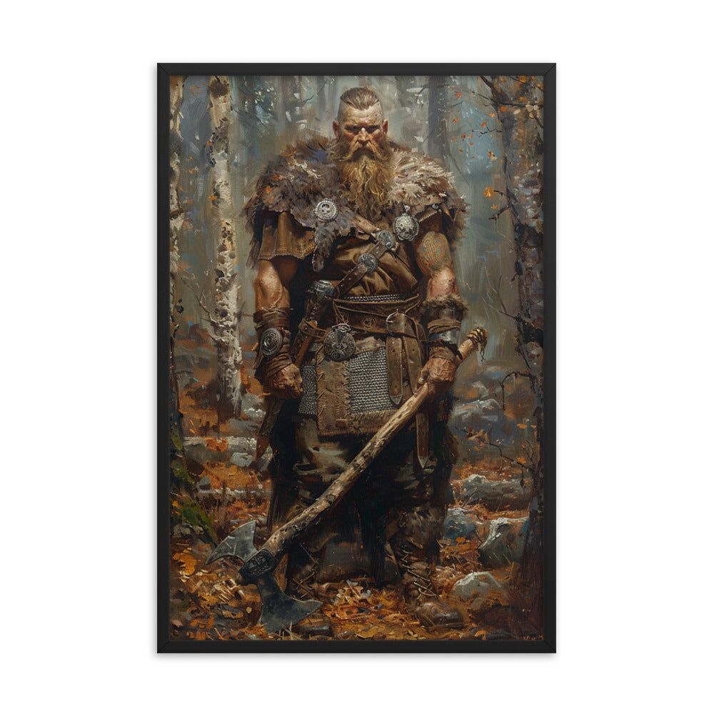 Framed Poster Viking Portrait