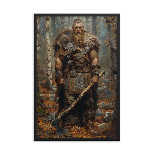 Framed Poster Viking Portrait