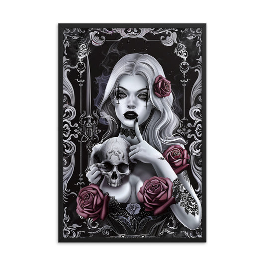 Framed Poster Goth Girl Portrait