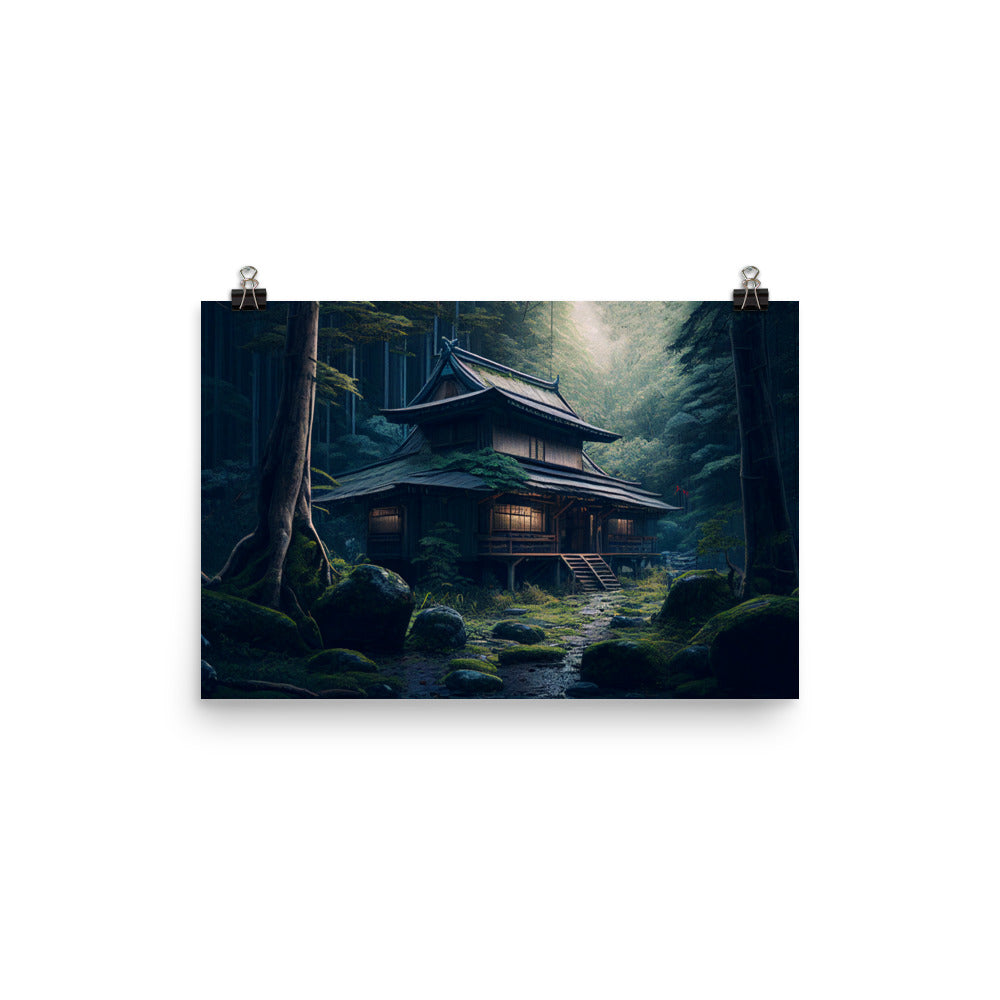 Poster Desolate Japanese Hut