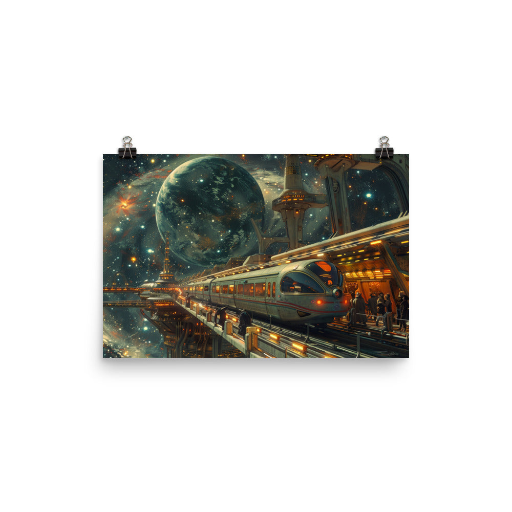 Poster Space Train Station