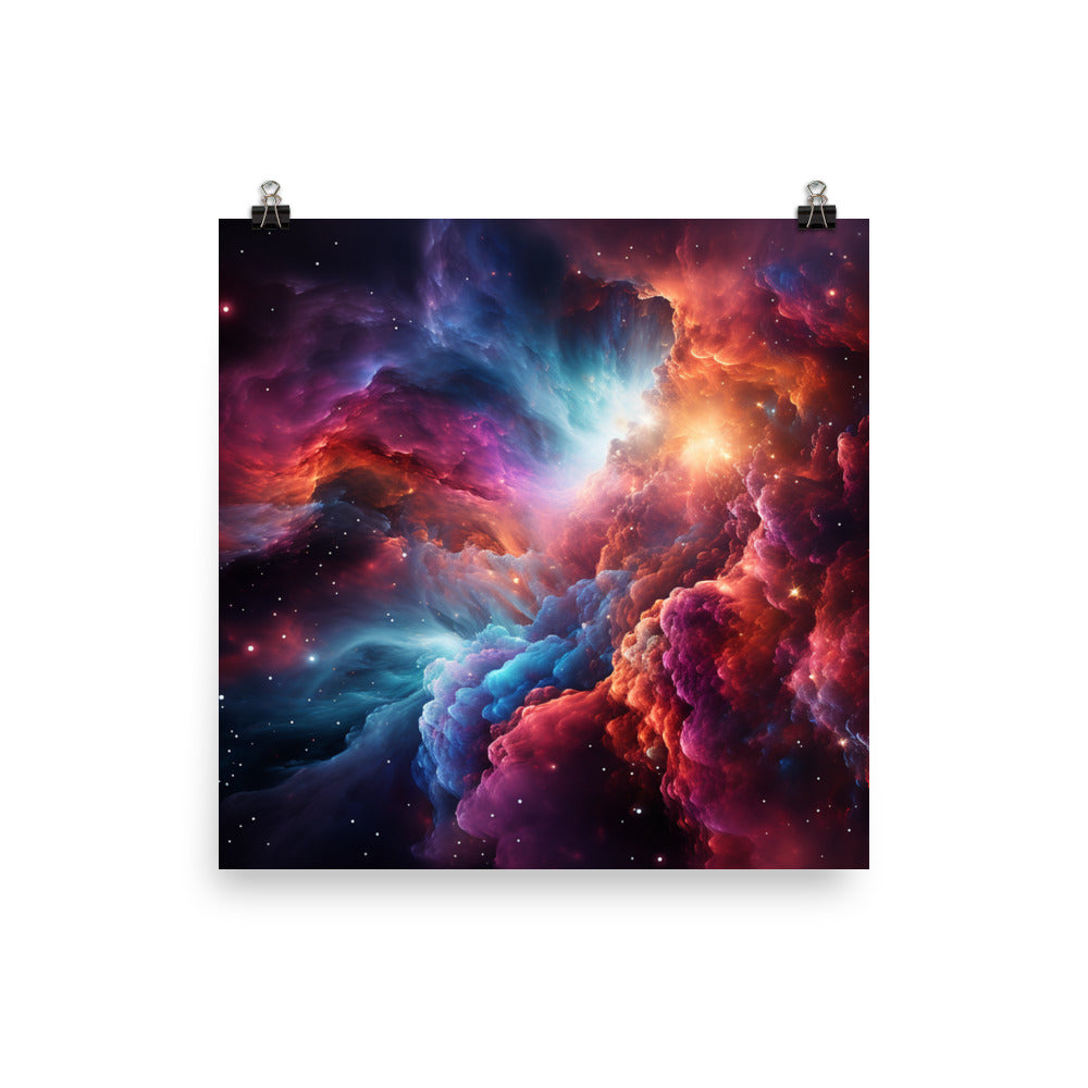 Poster Colorful Nebula Cloud
