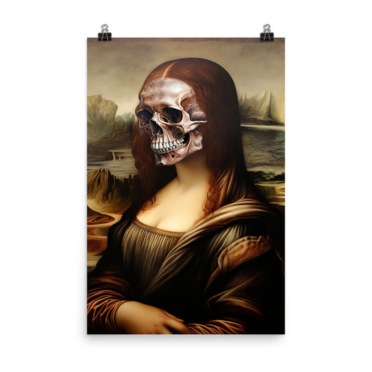 Poster Skull Face Mona Lisa