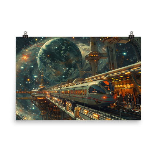 Poster Space Train Station
