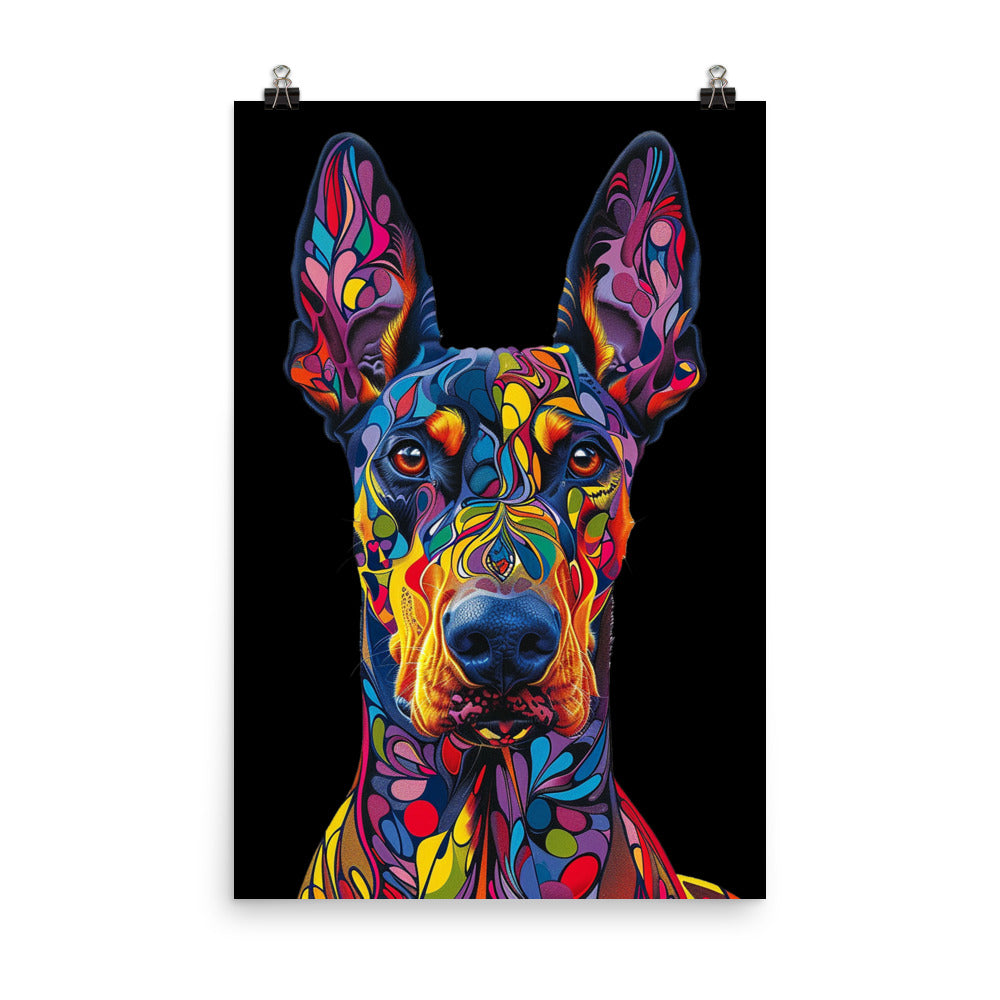 Poster Colorful Abstract Doberman