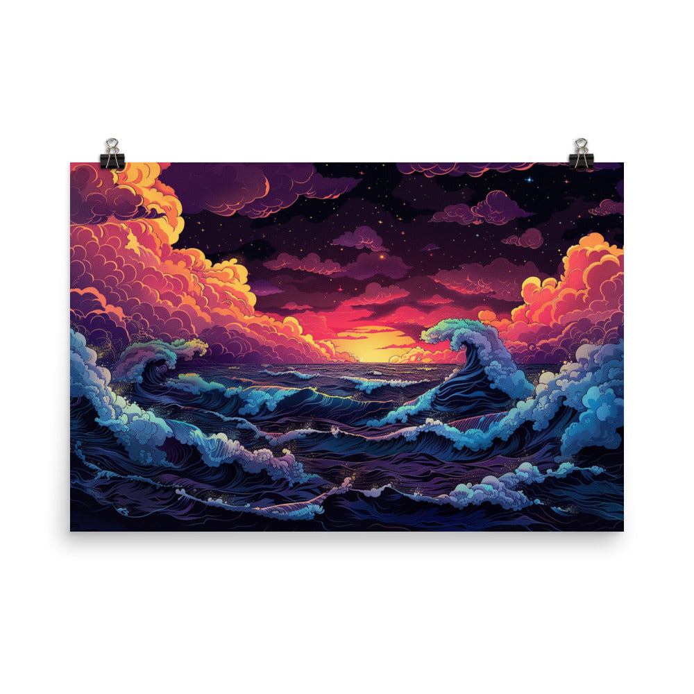 Poster Anime Nightly Ocean
